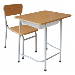 Bộ bàn ghế học sinh hòa phát khung sắt mặt gỗ BHS107HP6