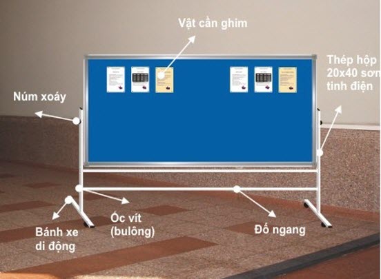 Bảng ghim có chân di động