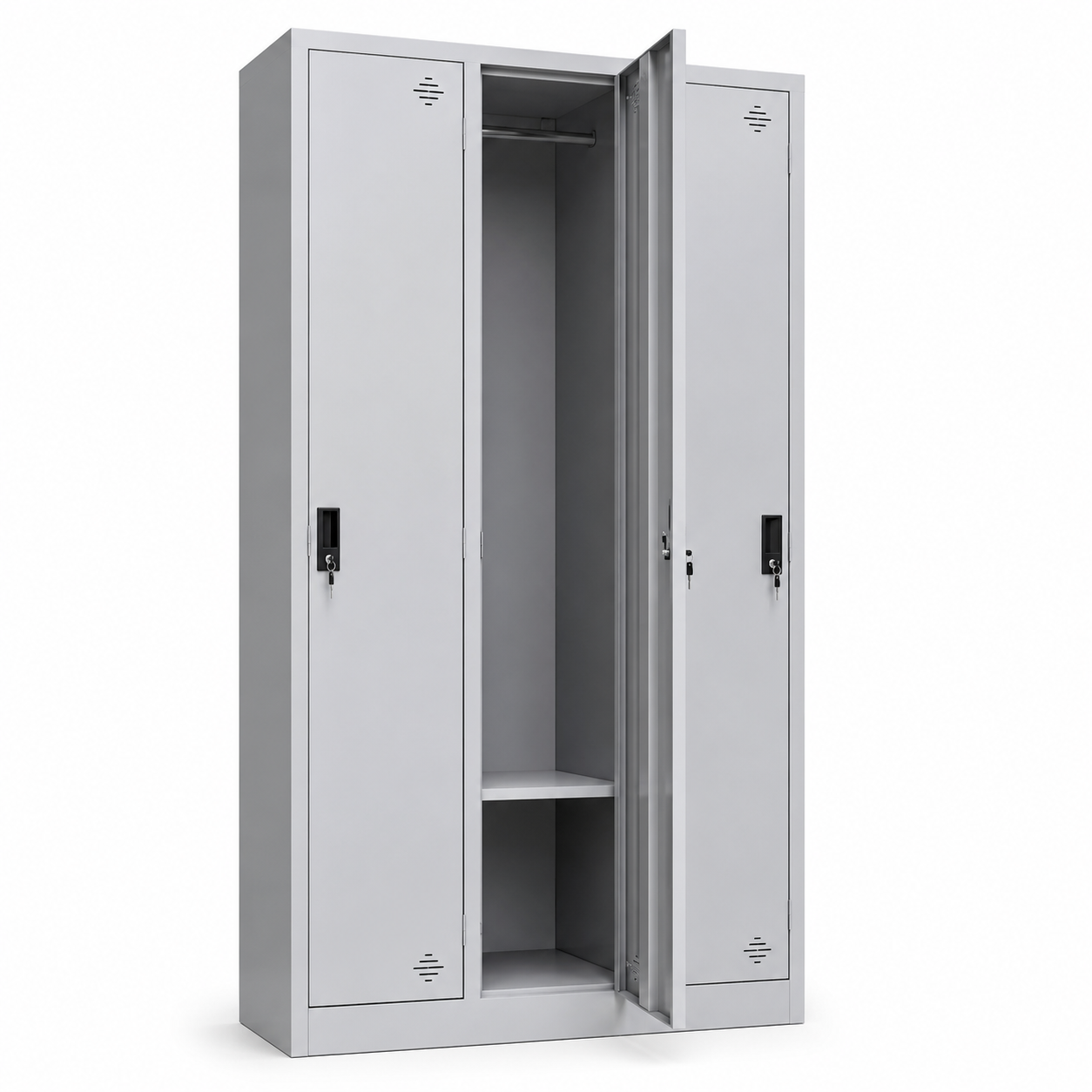Tủ Quần Áo Sắt Văn Phòng 3 Cánh Hàn Liền TU981-3KSL