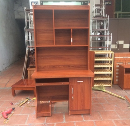 Bàn học sinh liền giá sách bằng gỗ công nghiệp BLG10