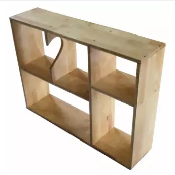 Kệ sách gỗ tự nhiên rộng 80cm treo tường KTT02