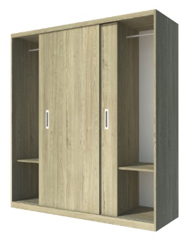 Tủ quần áo gỗ cửa lùa 2 cánh rộng 1m8 TQA23