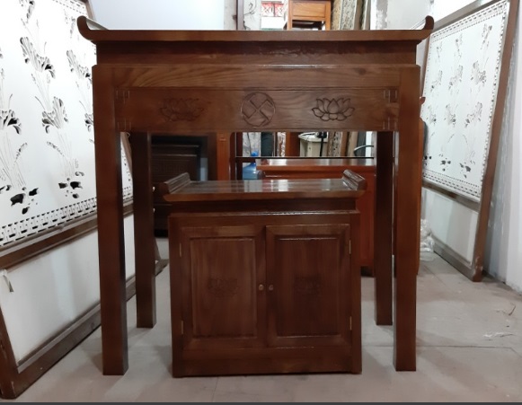 Bàn thờ cúng ông bà tổ tiên rộng 107cm BTH29