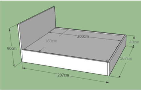 Giường gỗ công nghiệp có ngăn kéo đẹp GCN10