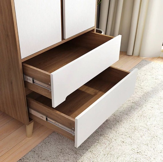 Tủ quần áo gỗ công nghiệp 2 cánh TQA45