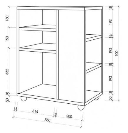 Tủ kệ đứn đựng sách bằng gỗ công nghiệp chân di động TKG10