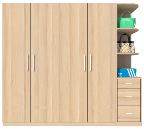 Tủ đựng quần áo gia đình bằng gỗ công nghiệp TQA22