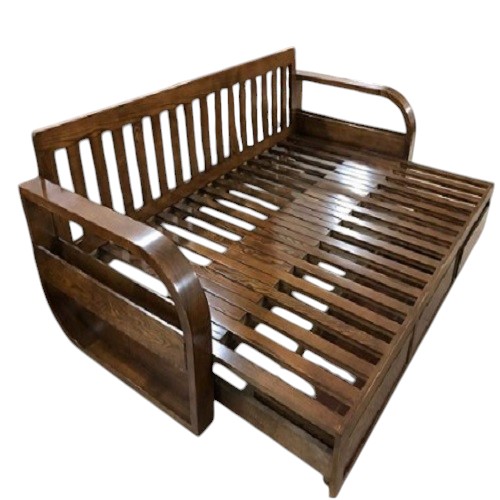 Giường kéo gỗ sồi đa năng thành ghế GGĐN 130x220cm