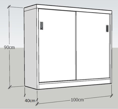 Tủ gỗ công nghiệp 2 cánh trượt để giày dép KĐG72