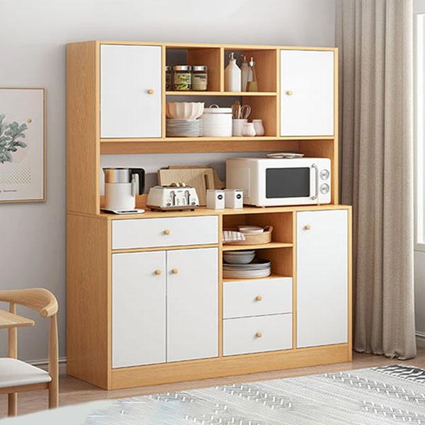 Tủ kệ gỗ cao cấp để đồ nhà bếp và lò vi sóng KVS63