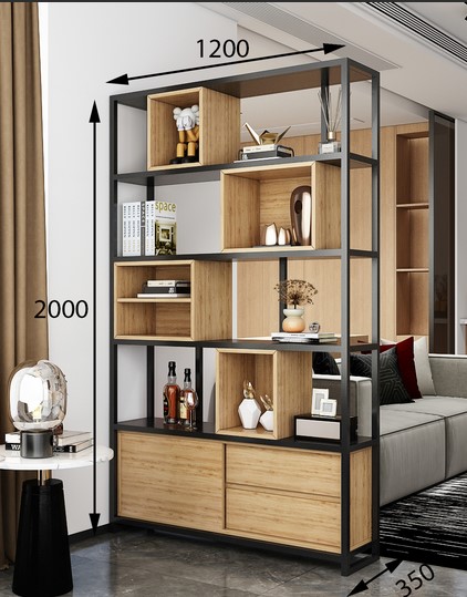Giá kệ sách  khung sắt trang trí phòng khách KGS47
