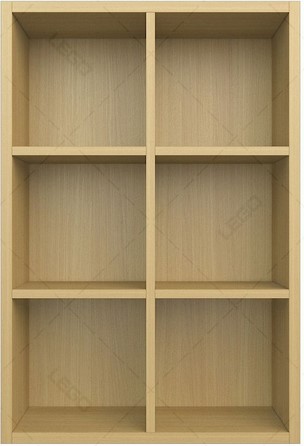 Kệ sách gỗ 6 ô ngăn 60cmx90cm treo tường KTT42