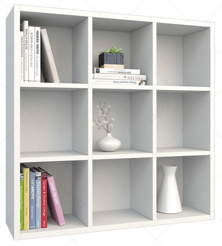 Kệ gỗ vuông 90x90(cm) để sách treo tường KTT48