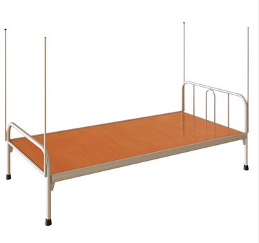 Mẫu giường ngủ đẹp khung sắt, inox dát gỗ GC7