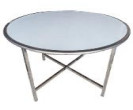 Bàn ăn tròn Inox201 Phú Mỹ BT18/BT20 phi 140-150cm xếp gọn thông minh