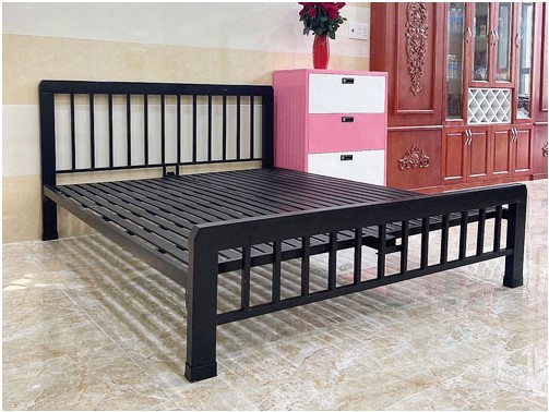 Giường sắt sơn tĩnh điện đơn giản đẹp GSD01