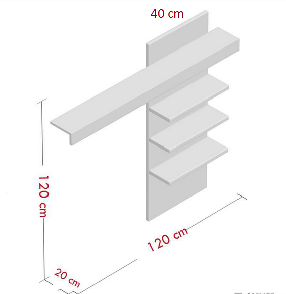 Giá kệ treo tường gỗ công nghiệp MDF KGT19