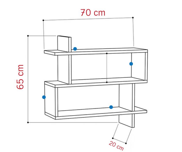 Kệ giá sách gỗ mini treo tường giá rẻ KGT22