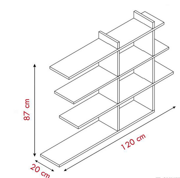 Mẫu giá kệ sách gỗ treo tường đẹp đơn giản cho học sinh KGT24