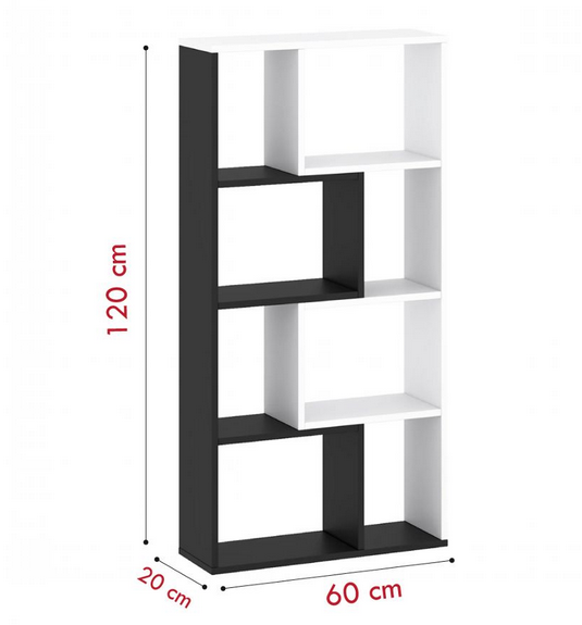 Giá kệ sách cho học sinh 8 khoang treo tường gỗ công nghiệp KGT26