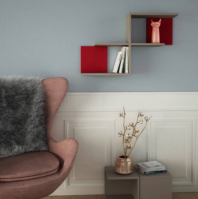 Giá kệ sách gỗ trang trí treo tường nhỏ gọn KGT28