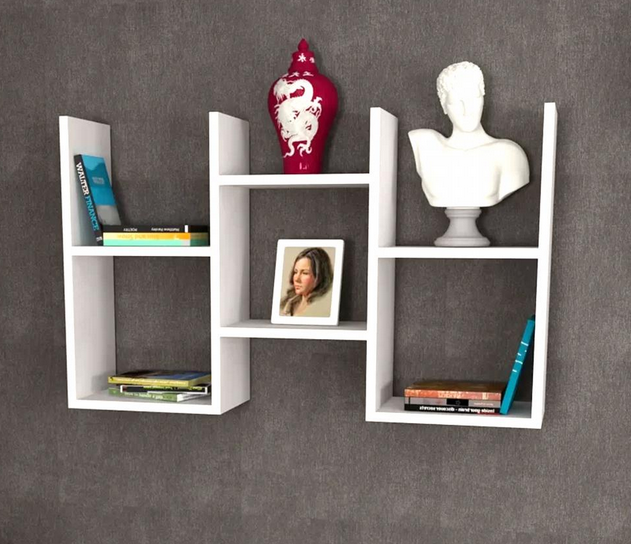 Mẫu giá kệ sách gỗ treo tường chữ U cho học sinh KGT35