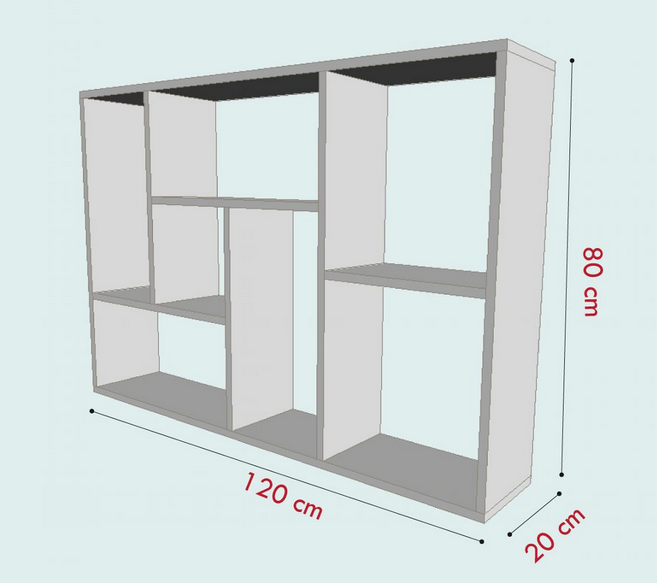 Giá kệ sách treo tường cho học sinh bằng gỗ đẹp mắt KGT37