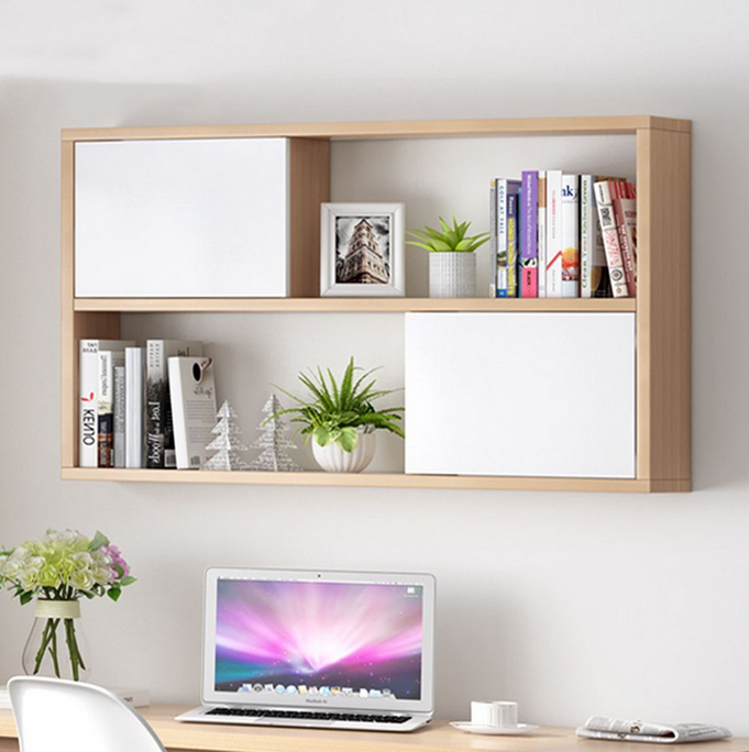 Tủ giá sách treo tường bằng gỗ công nghiệp kiểu dáng hiện đại KGT39