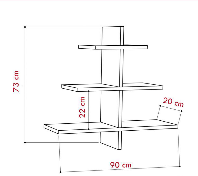 Mẫu giá kệ sách gỗ hình cây trang trí phòng khách nhỏ gọn KGT40