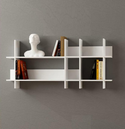 Giá kệ gỗ lưu trữ sách treo tường cho học sinh KGT43