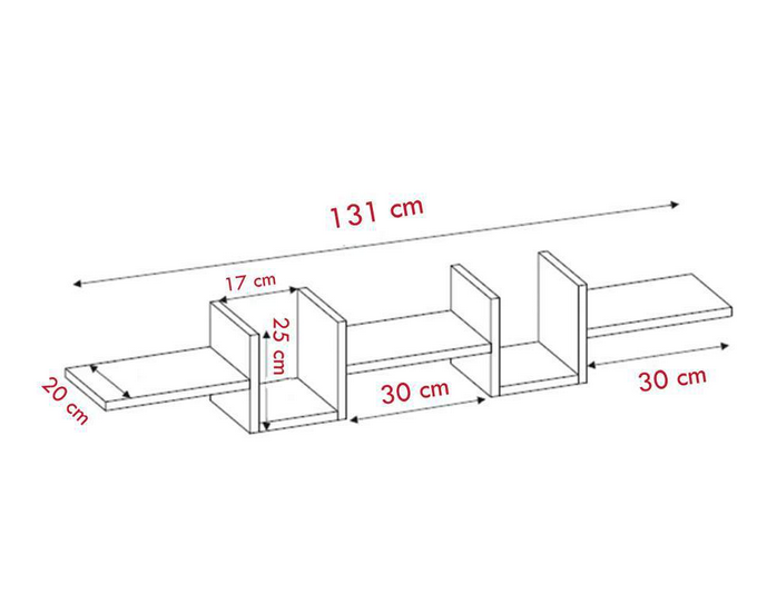 Kệ giá gỗ đỡ sách treo tường chữ U nhỏ gọn đẹp mắt KGT44