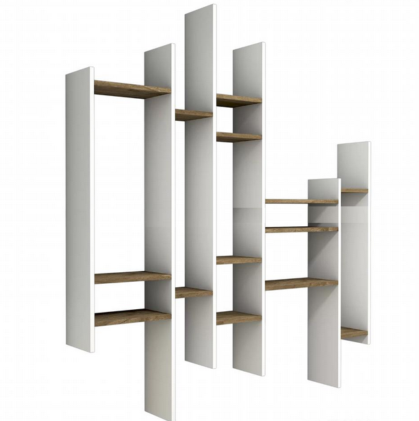 Giá kệ sách gỗ để đồ trang trí treo tường đẹp mắt KGT48