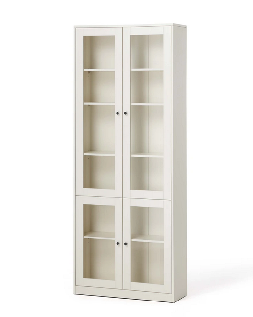 Kệ tủ gỗ đứng để sách và tài liệu cánh kính mở đẹp mắt KGĐ19