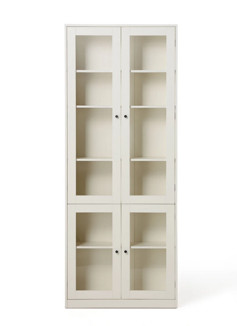 Kệ tủ gỗ đứng để sách và tài liệu cánh kính mở đẹp mắt KGĐ19