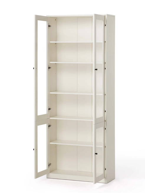 Kệ tủ gỗ đứng để sách và tài liệu cánh kính mở đẹp mắt KGĐ19