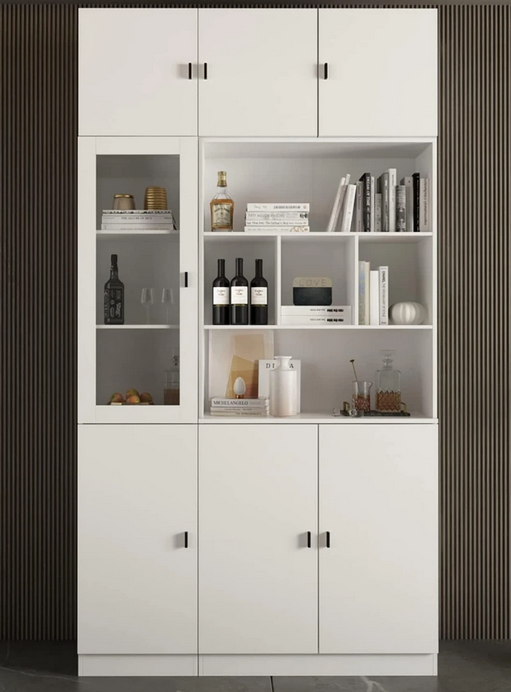 Tủ kệ gỗ trang trí để sách và đồ trưng bày phòng khách đẹp KGĐ22