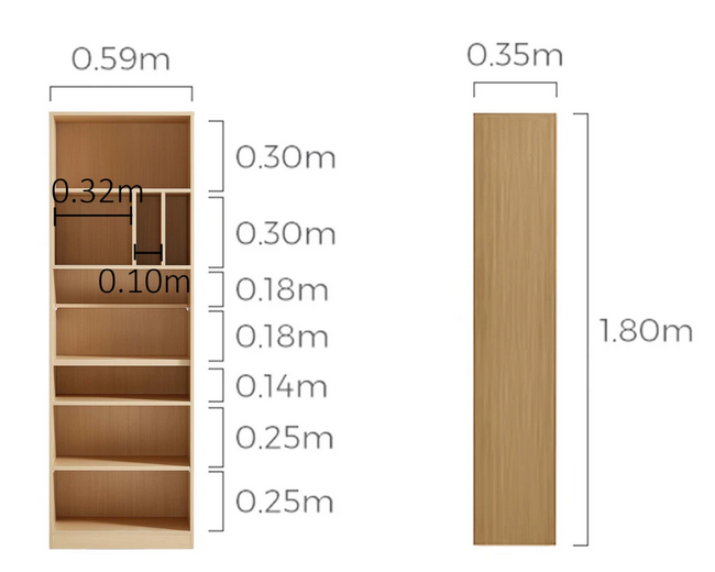 Tủ kệ sách đứng không cánh trang trí phòng khách đẹp gỗ công nghiệp KGĐ26