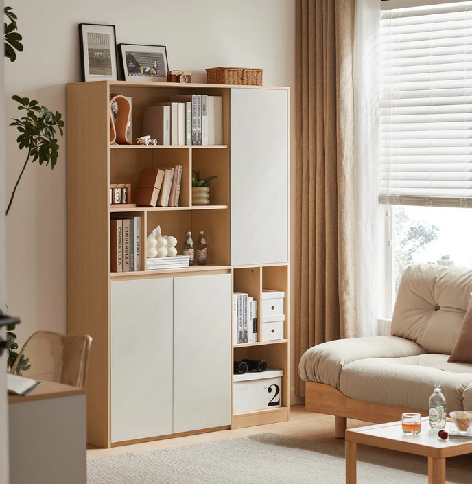 Tủ kệ sách để hồ sơ tài liệu văn phòng bằng gỗ công nghiệp KGĐ33