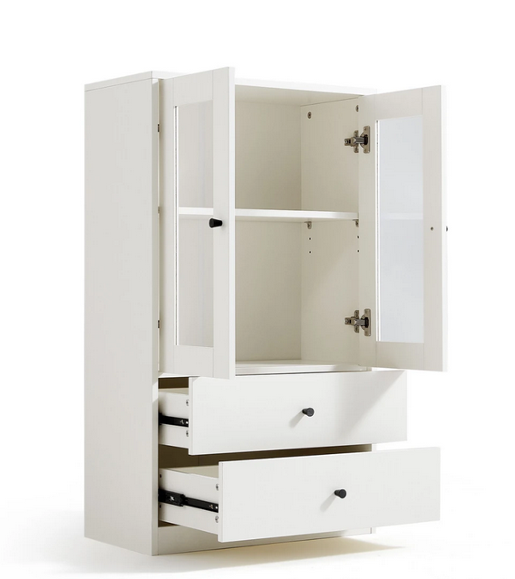 Tủ gỗ để sách tài liệu văn phòng có ngăn kéo cánh kính KGĐ35