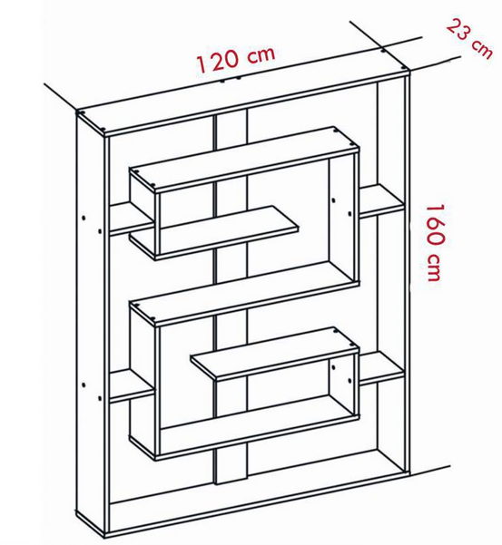 Kệ sách gỗ đứng để đồ trang trí phòng khách đẹp mắt KGĐ51
