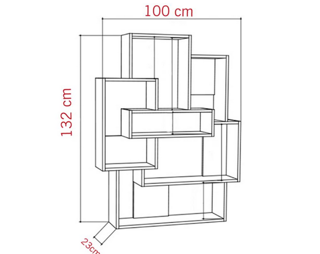 Giá kệ gỗ để sách trang trí phòng khách đẹp hiện đại KGĐ56