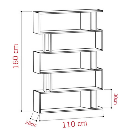 Mẫu giá kệ để sách bằng gỗ công nghiệp MDF hiện đại KGĐ62