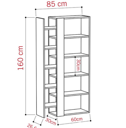 Kệ giá sách gỗ 5 tầng trang trí đẹp KGĐ66
