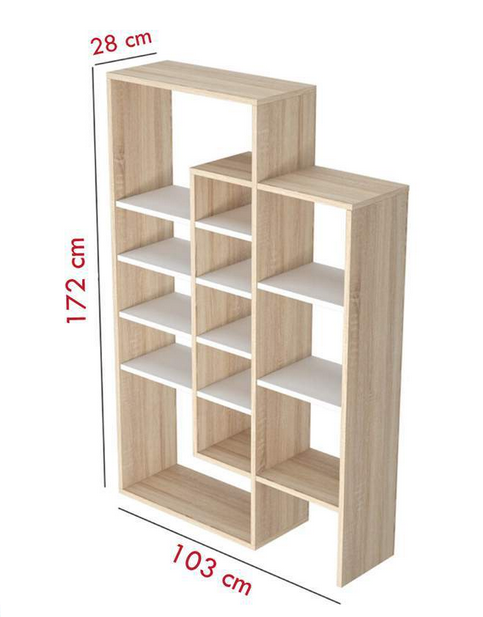 Kệ giá đứng để sách gỗ công nghiệp nhiều ngăn cho học sinh KGĐ81