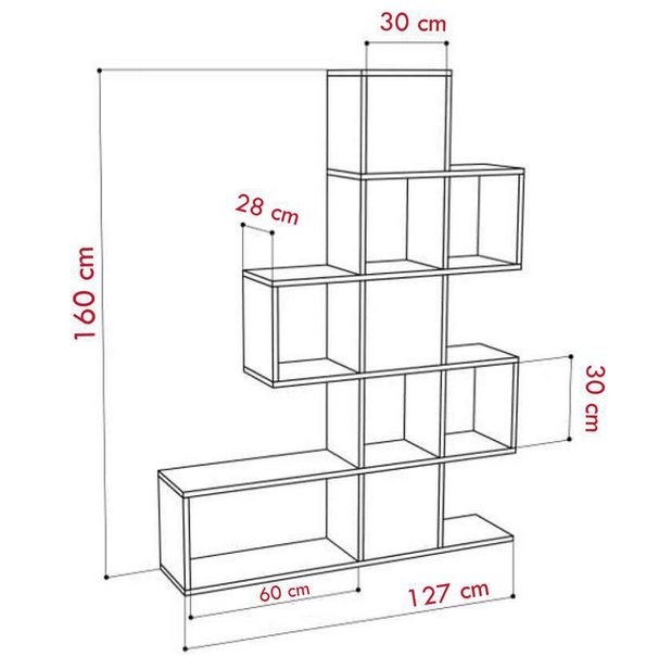 Giá kệ sách gỗ để đồ trang trí phòng khách hiện đại đẹp mắt KGĐ82