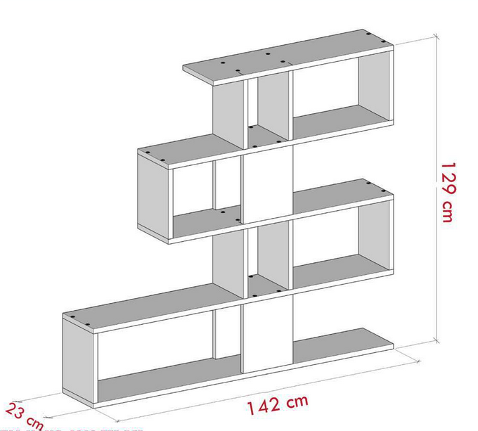 Giá kệ sách gỗ trang trí đẹp cho học sinh sinh viên KGĐ85