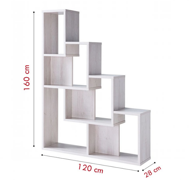 Kệ giá để sách trang trí gỗ công nghiệp đẹp hình bậc thang KGĐ92