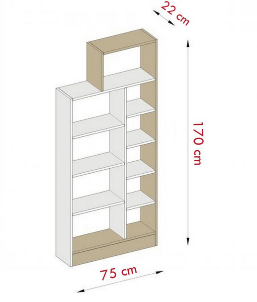 Kệ giá để sách cho bé bằng gỗ thiết kế đa năng nhiều ngăn KGĐ93