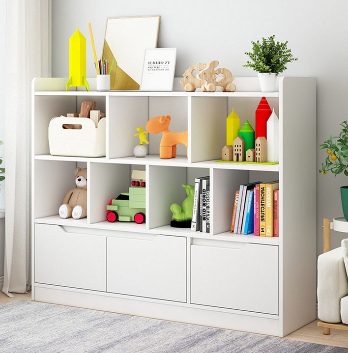Tủ kệ sách gỗ công nghiệp cánh mở cho học sinh giá rẻ KGĐ97