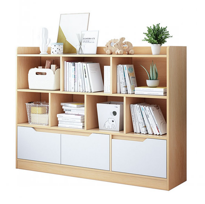 Tủ kệ sách gỗ công nghiệp cánh mở cho học sinh giá rẻ KGĐ97